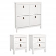 Tvilum Madrid 3-Piece Engineered Wood Bedroom Set in White