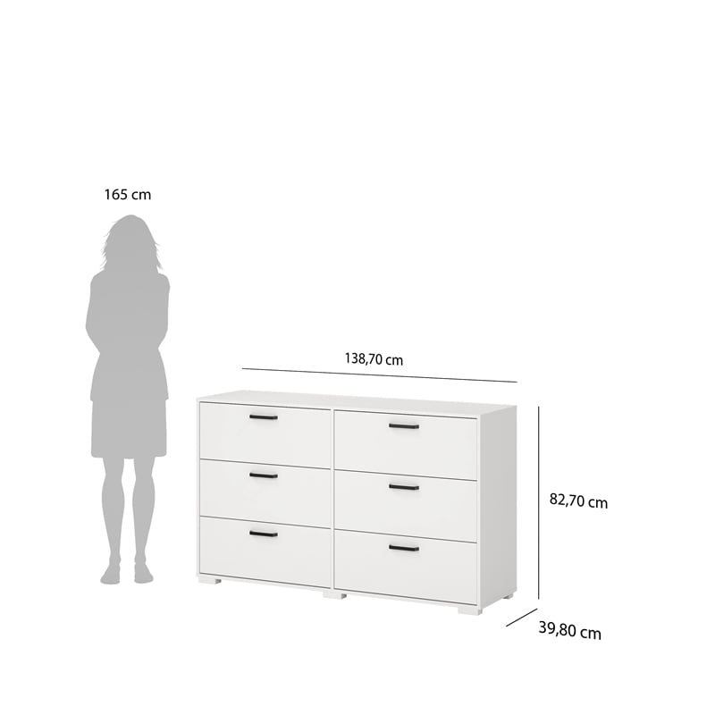 Tvilum Sofia 4-Piece Engineered Wood Bedroom Set in White