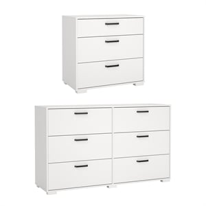 Tvilum Sofia 2-Piece Engineered Wood Bedroom Set in White