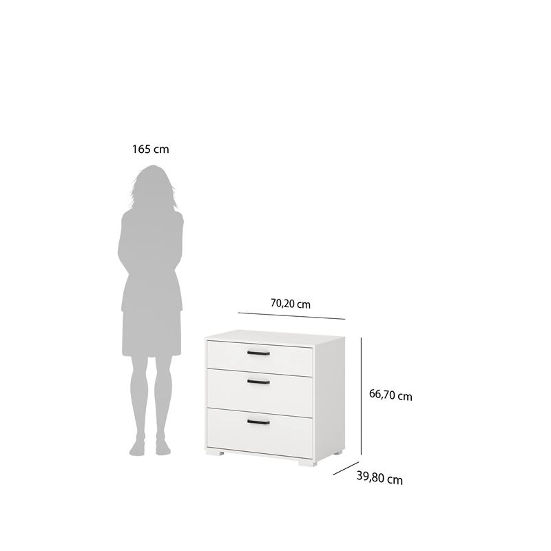 Tvilum Sofia  3-Piece Engineered Wood Bedroom Set in White