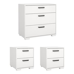 Tvilum Sofia  3-Piece Engineered Wood Bedroom Set in White