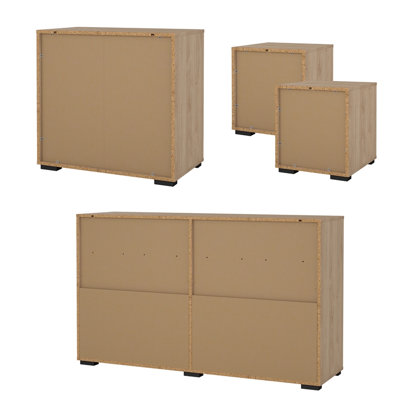 Tvilum Sofia 4-Piece Engineered Wood Bedroom Set in Oak