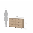 Tvilum Sofia 4-Piece Engineered Wood Bedroom Set in Oak