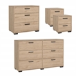 Tvilum Sofia 4-Piece Engineered Wood Bedroom Set in Oak