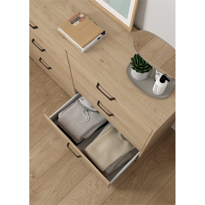 Tvilum Sofia 3-Piece Engineered Wood Bedroom Set in Oak