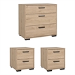 Tvilum Sofia 3-Piece Engineered Wood Bedroom Set in Oak