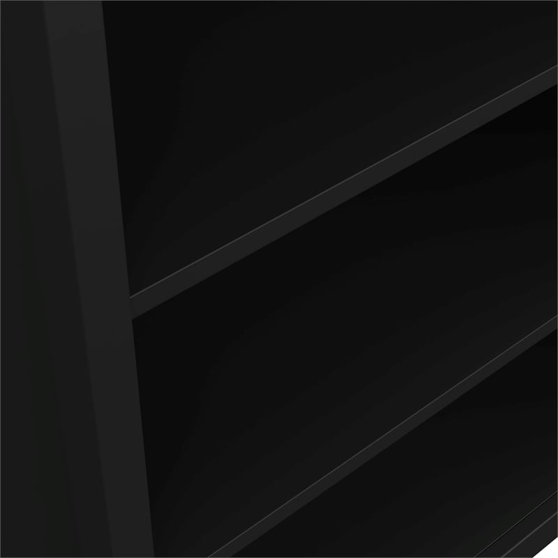 Tvilum Madrid 2-Piece Engineered Wood Matte Black Bookcase Set