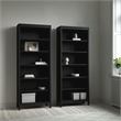 Tvilum Madrid 2-Piece Engineered Wood Matte Black Bookcase Set