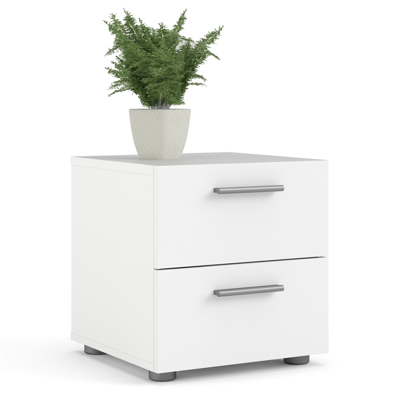 Tvilum Austin 2 Drawer Nightstand in White 7007049