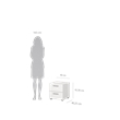Tvilum Austin 2 Drawer Nightstand in White