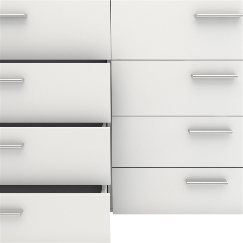 Tvilum Austin 8 Drawer Double Dresser in White 7007349