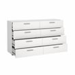 Tvilum Austin Contemporary 8 Drawer Double Dresser in White