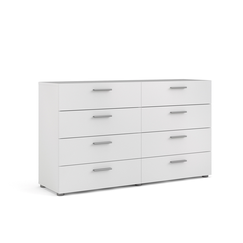 Tvilum Austin 8 Drawer Double Dresser in White 7007349