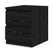 Tvilum Scottsdale 2 Drawer Wood Nightstand in Black