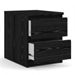 Tvilum Scottsdale 2 Drawer Wood Nightstand in Black