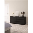 Tvilum Scottsdale 6 Drawer Double Dresser in Black Woodgrain