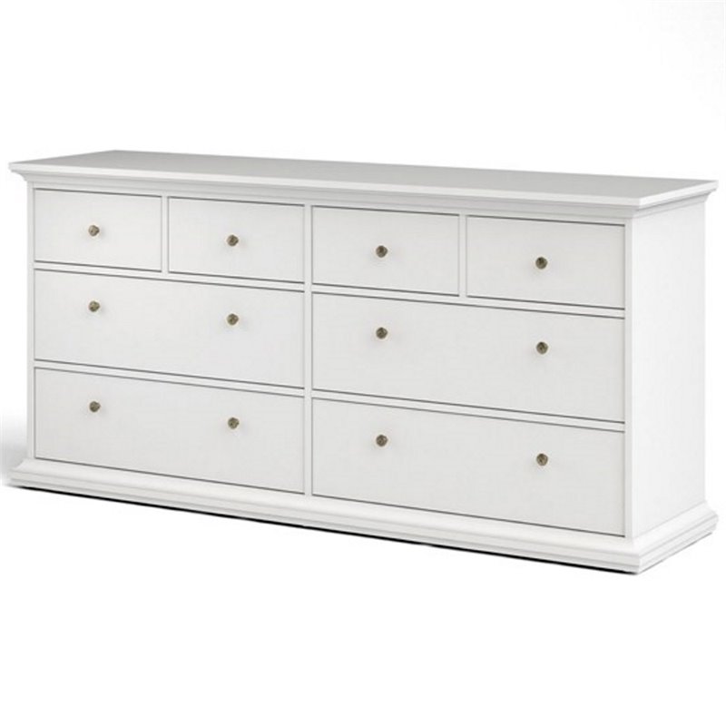 Tvilum Sonoma 8 Drawer Double Dresser in White 767194949