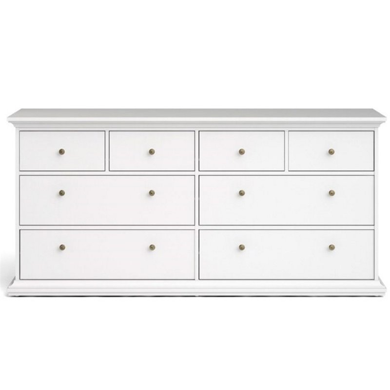 Tvilum Sonoma 8 Drawer Double Dresser in White 7030749