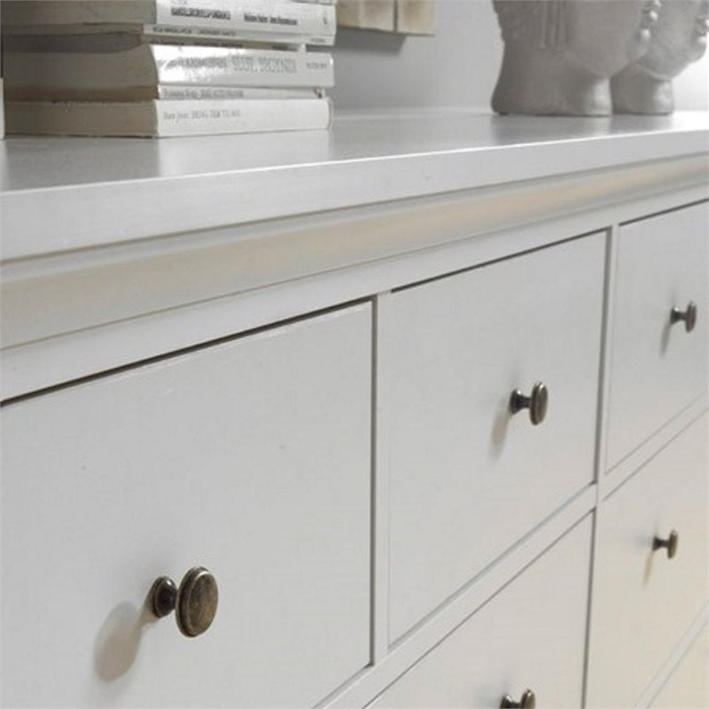 Tvilum Sonoma 8 Drawer Double Dresser in White - 767194949