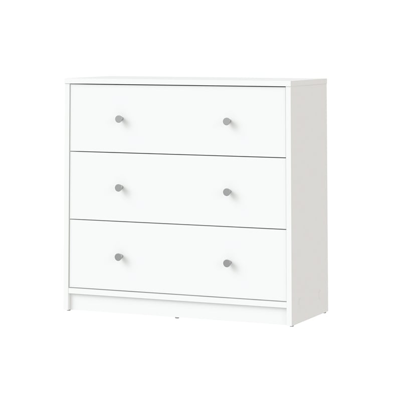 Tvilum Portland 3 Drawer Chest In White 7033249