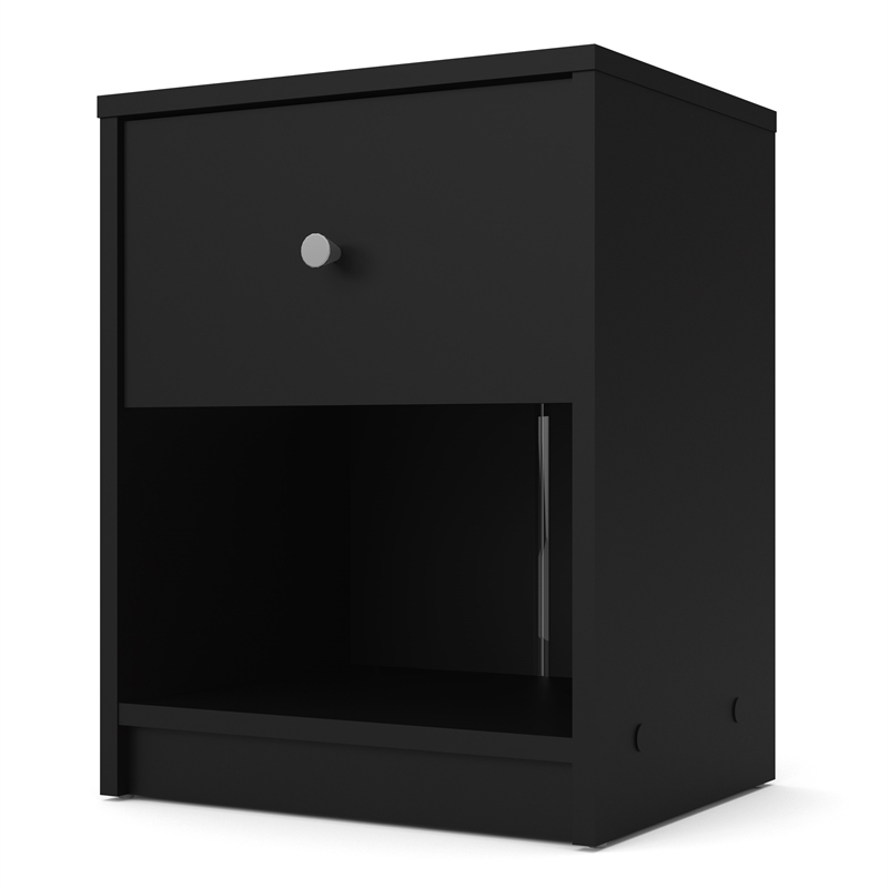 Tvilum Portland 1 Drawer Nightstand in Black