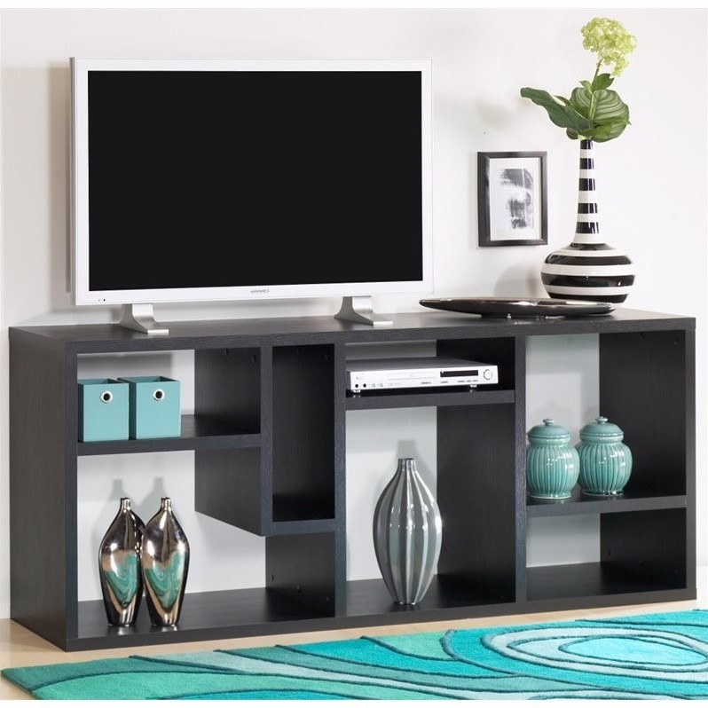 Bookcase TV Stand in Black Woodgrain 7154161