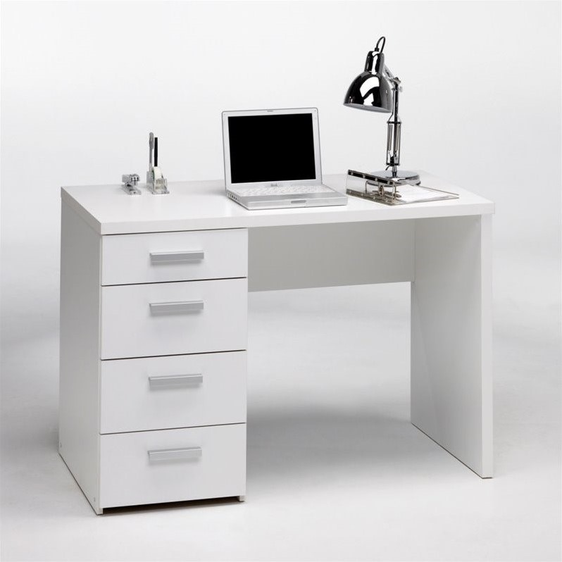 Four Drawer Desk in White 8012049