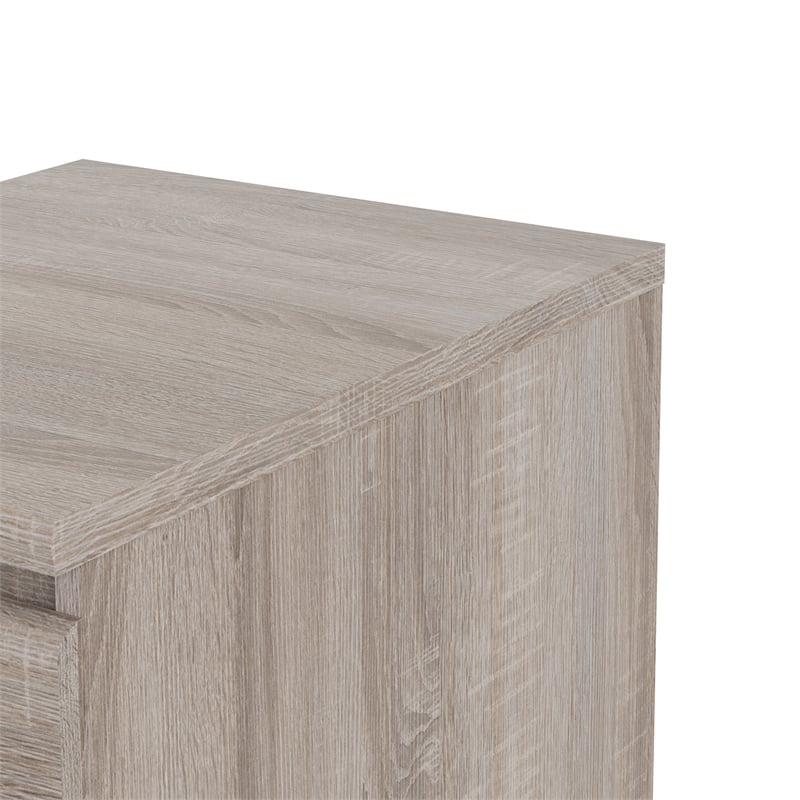 Tvilum Scottsdale 2 Drawer Wood Nightstand in Truffle