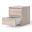 Tvilum Scottsdale 2 Drawer Wood Nightstand in Truffle