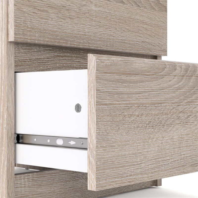 Tvilum Scottsdale 2 Drawer Wood Nightstand in Truffle