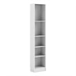 Tvilum Element Tall Narrow 5 Shelf Bookcase in White