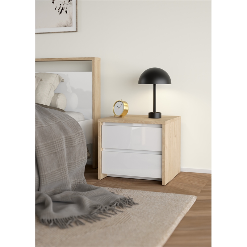 Tvilum Element Tall Wide 5 Shelf Bookcase in White