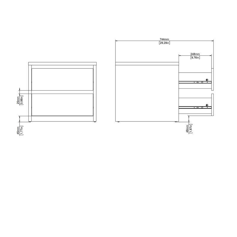 Tvilum Element Tall Wide 5 Shelf Bookcase in White