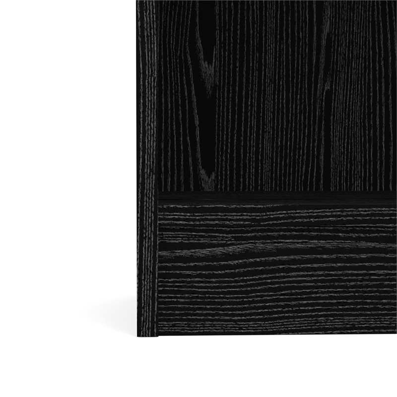 Tvilum Element Tall Wide 5 Shelf Bookcase In Black Wood Grain