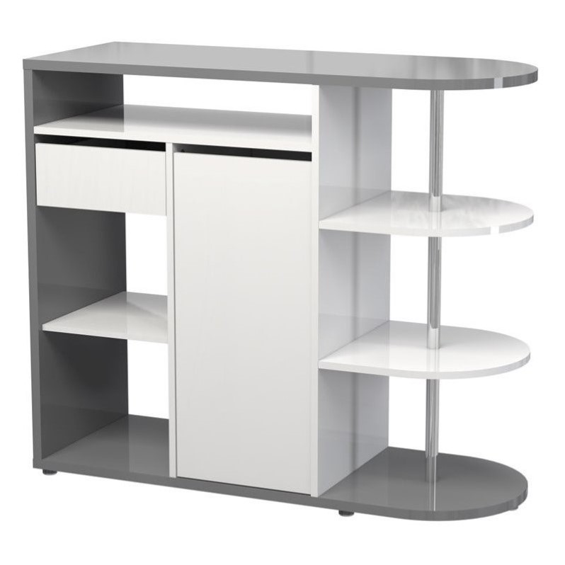 Home Bar in Grey and White High Gloss - 41211ciuu