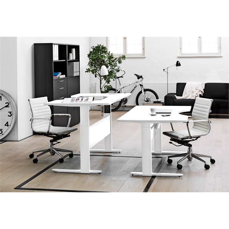 Tvilum Pierce Adjustable Desk in White - 80400/3184949