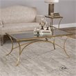 Uttermost Alayna Contemporary Metal and Wood Coffee Table in Gold