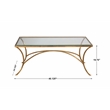 Uttermost Alayna Contemporary Metal and Wood Coffee Table in Gold