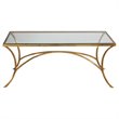 Uttermost Alayna Contemporary Metal and Wood Coffee Table in Gold