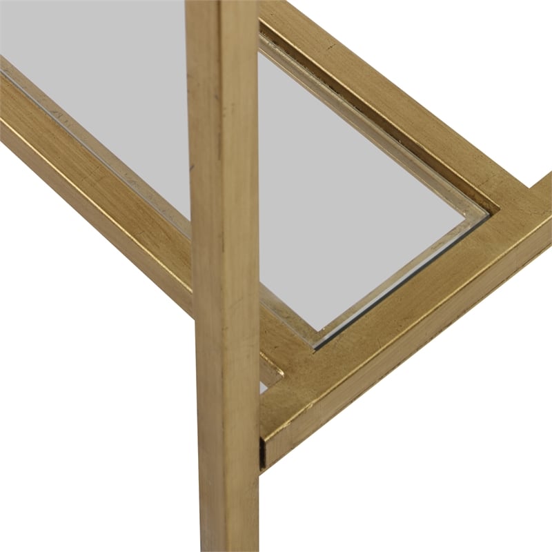 Uttermost Hayley Modern Style Metal Console Table in Gold Finish