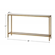 Uttermost Hayley Modern Style Metal Console Table in Gold Finish