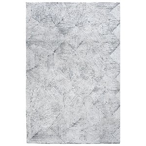 uttermost maze hand tufted wool rug in ivory and denim blue