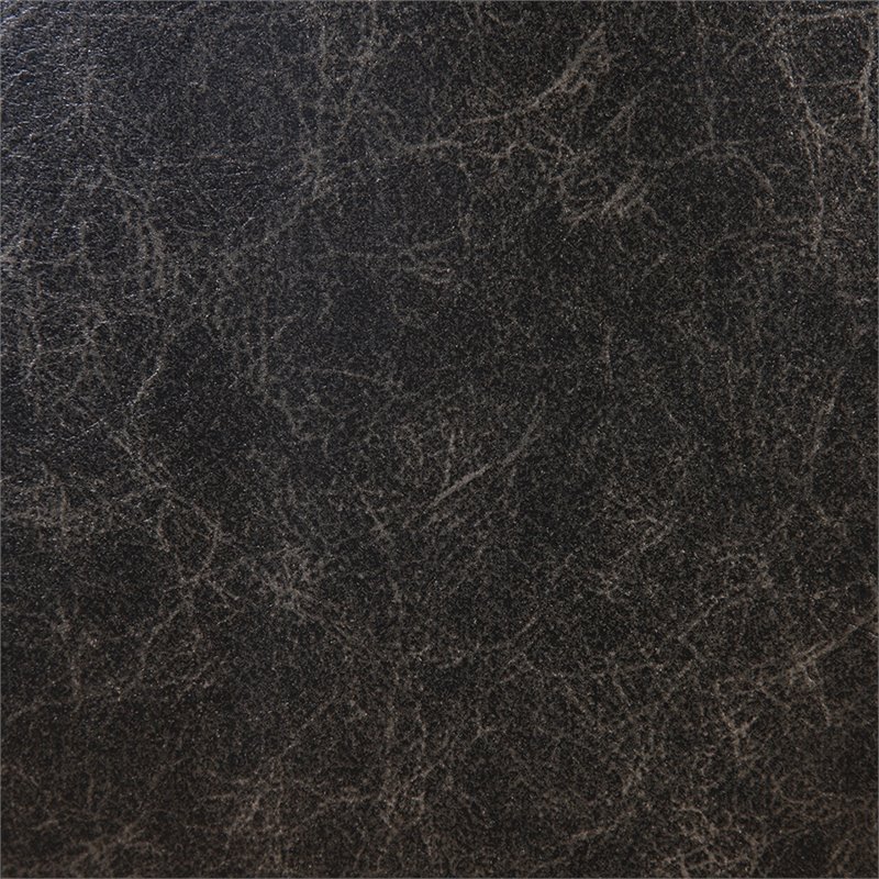 Uttermost Anders Faux Leather and Wood Accent Chair in Black and Brass