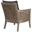 Uttermost Encore Coastal Fabric and Wood Arm Chair in Dark Gray