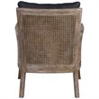 Uttermost Encore Coastal Fabric and Wood Arm Chair in Dark Gray