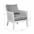 Uttermost Encore Coastal Fabric and Wood Arm Chair in Dark Gray