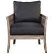 Uttermost Encore Coastal Fabric and Wood Arm Chair in Dark Gray