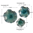 Uttermost Abella 3-Piece Coastal Ceramic Decorative Plate Set in Blue