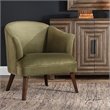 Uttermost Conroy Wood and Fabric Accent Chair in Olive and Dark Walnut
