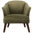 Uttermost Conroy Wood and Fabric Accent Chair in Olive and Dark Walnut